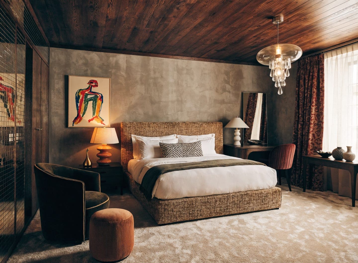 Characterful boutique hotel room with designer details